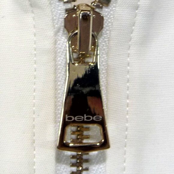 BEBE Lace Inset Trench Vest MEDIUM - Picture 8 of 12